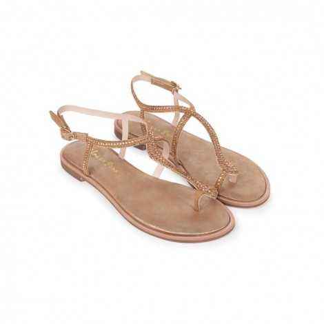 Bronze Flat Sandals