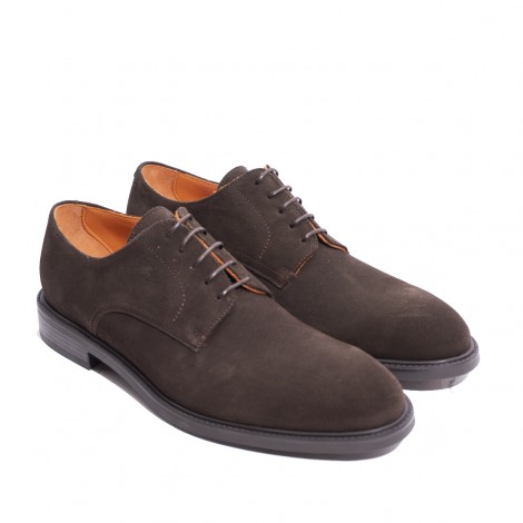 Lace- Up Brown Suede
