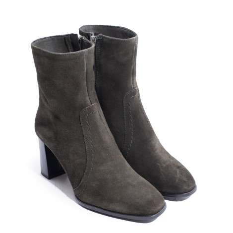 Ankle Boot Green Suede Leather