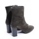 Ankle Boot Green Suede Leather