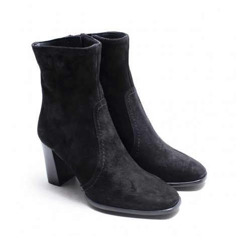 Ankle Boot Black Suede Leather