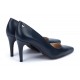 Blue Leather Heel Shoe