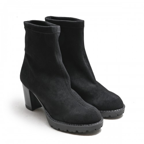 Elastic Suede Leather Ankle Boot
