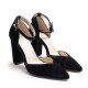 Black Velvet High Heel Shoes