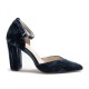 Blue Velvet High Heel Shoes