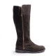 Brown Suede Leather Flat Boot