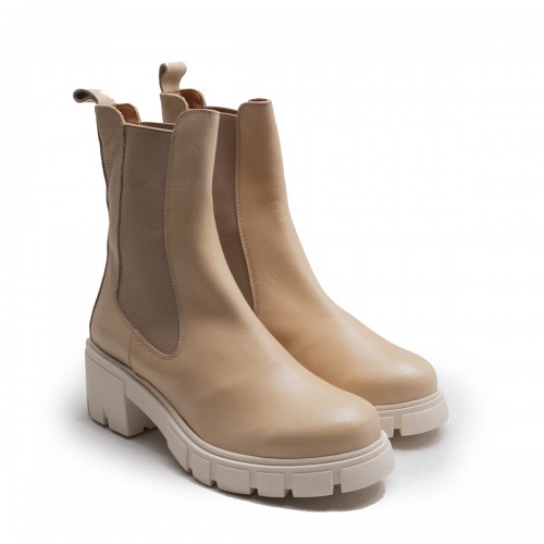 Beige Chelsea Ankle Boot