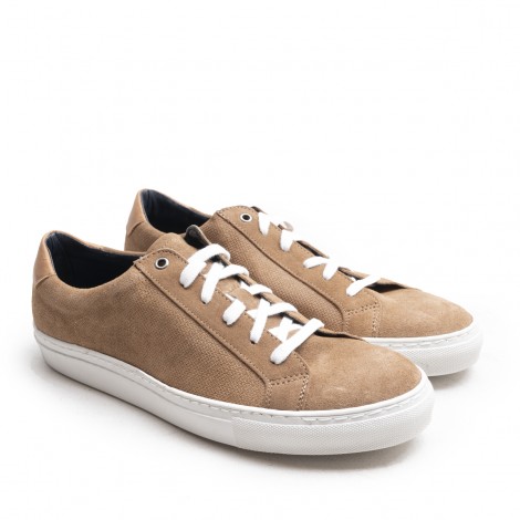 Camel Suede Leather Sneakers