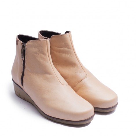Wedge Zip Ankle Boot