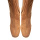Tan Elastic Suede Leather Boot