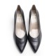 Black Leather High Heel Shoe