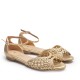 Gold Braided Leather Sandal