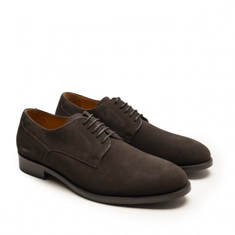Brown Suede Lace- Up Shoe